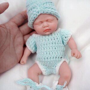 🆕Kids 7 Inch Mini Silicone Baby Reborn Full Body Girl Realistic Newborn Baby
